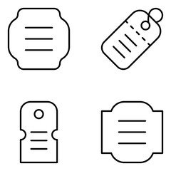 Tags Vector Line Icons