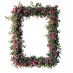 Beautiful grass leaf flower frame
