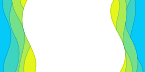 Obraz premium フレーム素材_ウェーブ_ビタミンカラー