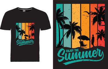 vector Summer T-shirt Design template