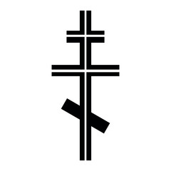 Cross as symbol of Christianity on white background