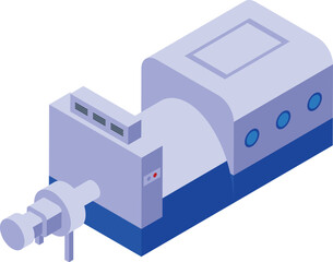 Power motor icon isometric vector. Nuclear power station. Generation wind
