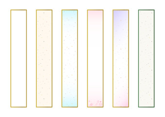 和紙パターンの俳句短冊素材