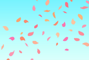 背景素材_花吹雪_赤