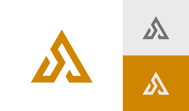 Abstract letter A or initial A monogram logo design vector