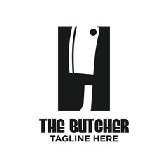 Letter H Butcher Logo Design Template Inspiration, Vector Illustration.