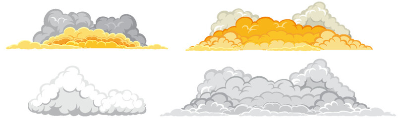 Explosion Smoke Clouds Set