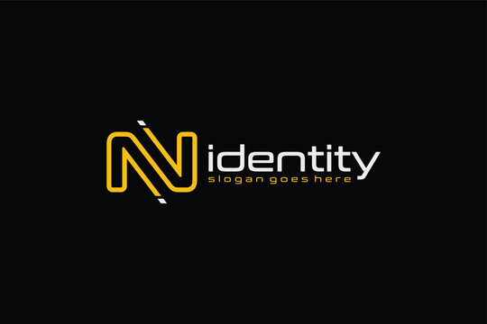 Luxury letter N with lines concept. Very suitable for symbol, logo, company name, brand name, personal name, icon and many more.