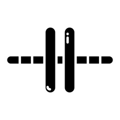 Illustration of Abdominal Roller design Solid Icon