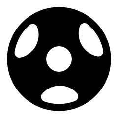 Fototapeta premium Illustration of Weight Plate design Solid Icon