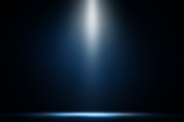 Blue smoke spotlight on stage night studio entertainment background. - 578549120