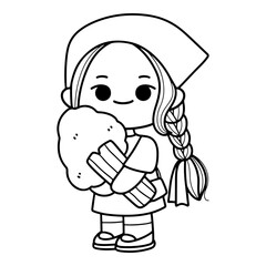 girl with love earth concept