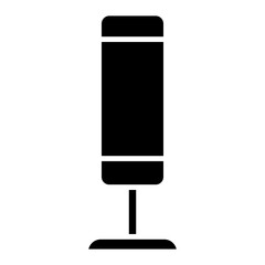 Illustration of Punching Bag Solid design Icon