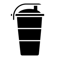 Illustration of Bottle design Solid Icon