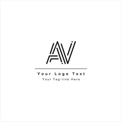 AV or VA letter logo. Unique attractive creative modern initial AV VA A V initial based letter icon logo - obrazy, fototapety, plakaty