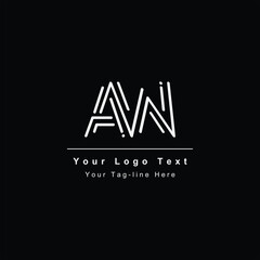 AW or WA letter logo. Unique attractive creative modern initial AW WA A W initial based letter icon logo