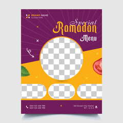 Food online promotion special Ramadan on mobile for social media post banner