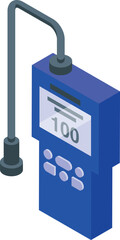 Gas sensor icon isometric vector. Meter instrument. Leak monitor