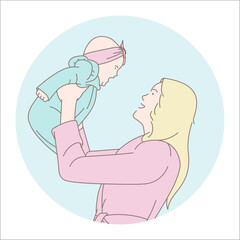 Happy mother's day, concept illustration