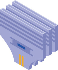 Diaper icon isometric vector. Care baby. Nappy soft