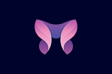 Abstract Butterfly and Letter M Logo Design