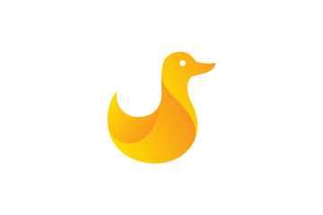 Yellow Duck Illustration Logo
