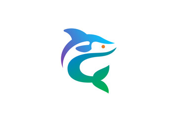 Abstract Fish Logo