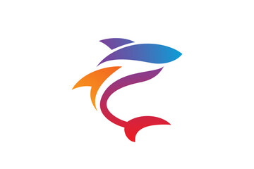 Abstract Shark Logo Design