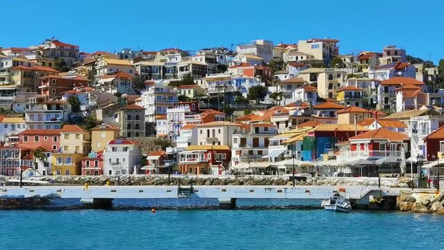 parga city by the sea in greece tourist resort summer holidays place
