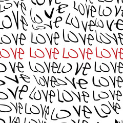 pattern with letters about love