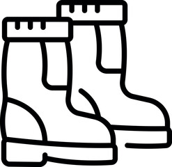 Biker boots icon outline vector. Men jacket. Fashion bike