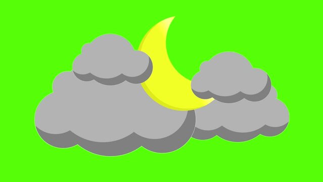 weather sunny cloudy night green screen