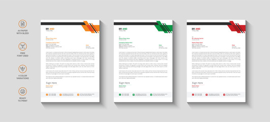 Business newsletter or company letterhead design template