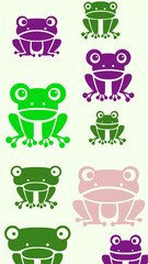 funny frogs cute theme