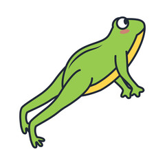 frog amphibian jumping character