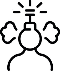 Burnout person icon outline vector. Mental job. Busy person