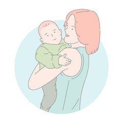 Happy mother's day, concept illustration