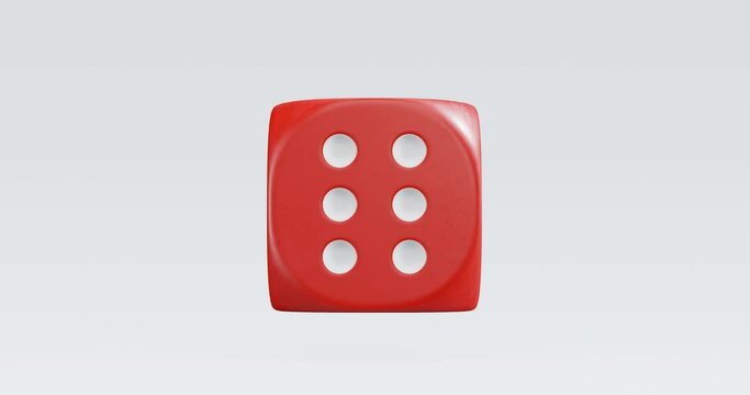 3d render of rolling dice with motion blur for casino or gambling concept, set of 6 with different final numbers.