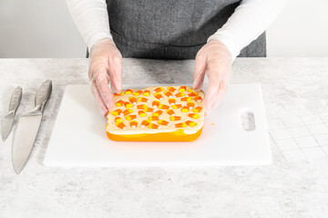 Candy corn fudge