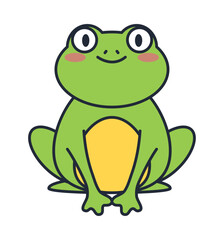 green frog amphibian character