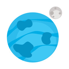 blue planet and moon space
