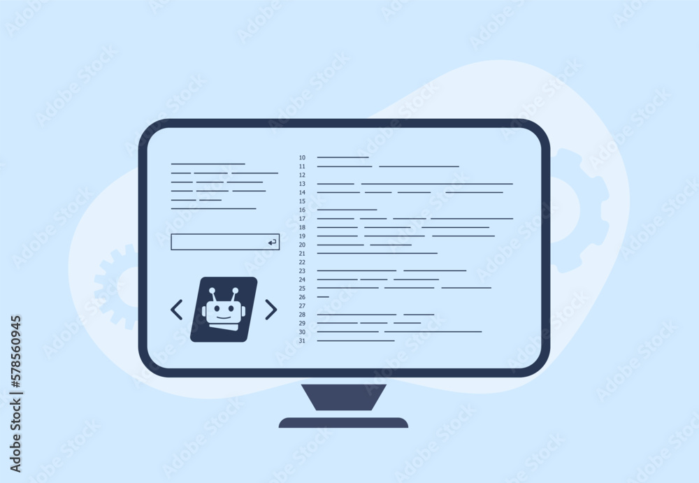 Poster AI code writing - powerful tech for code, HTML programming, SEO content. AI uses neural networks to generate text, trained on vast corpuses. For tech blogs, social media, instructional materials
