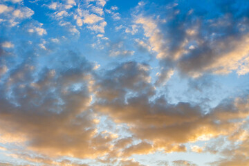 Naklejka na ściany i meble colorful dramatic sky with cloud at sunset.beautiful sky with clouds background