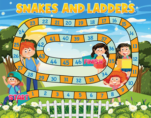 Simple board game for children template