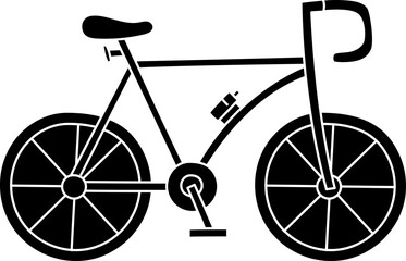 Bike illustration, icon, element for decoration. 