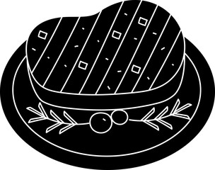 Meat illustration, icon, element for decoration. 