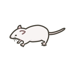 ネズミの手書きイラスト