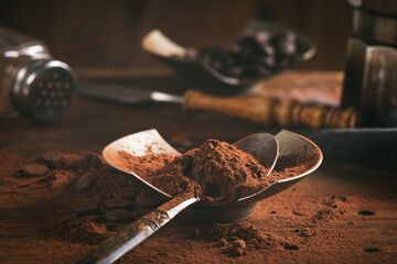 Fototapeta premium bowl of cocoa powder