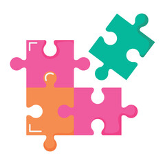 four puzzle pieces game