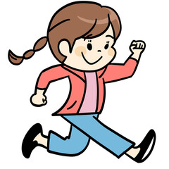 走る女の子
